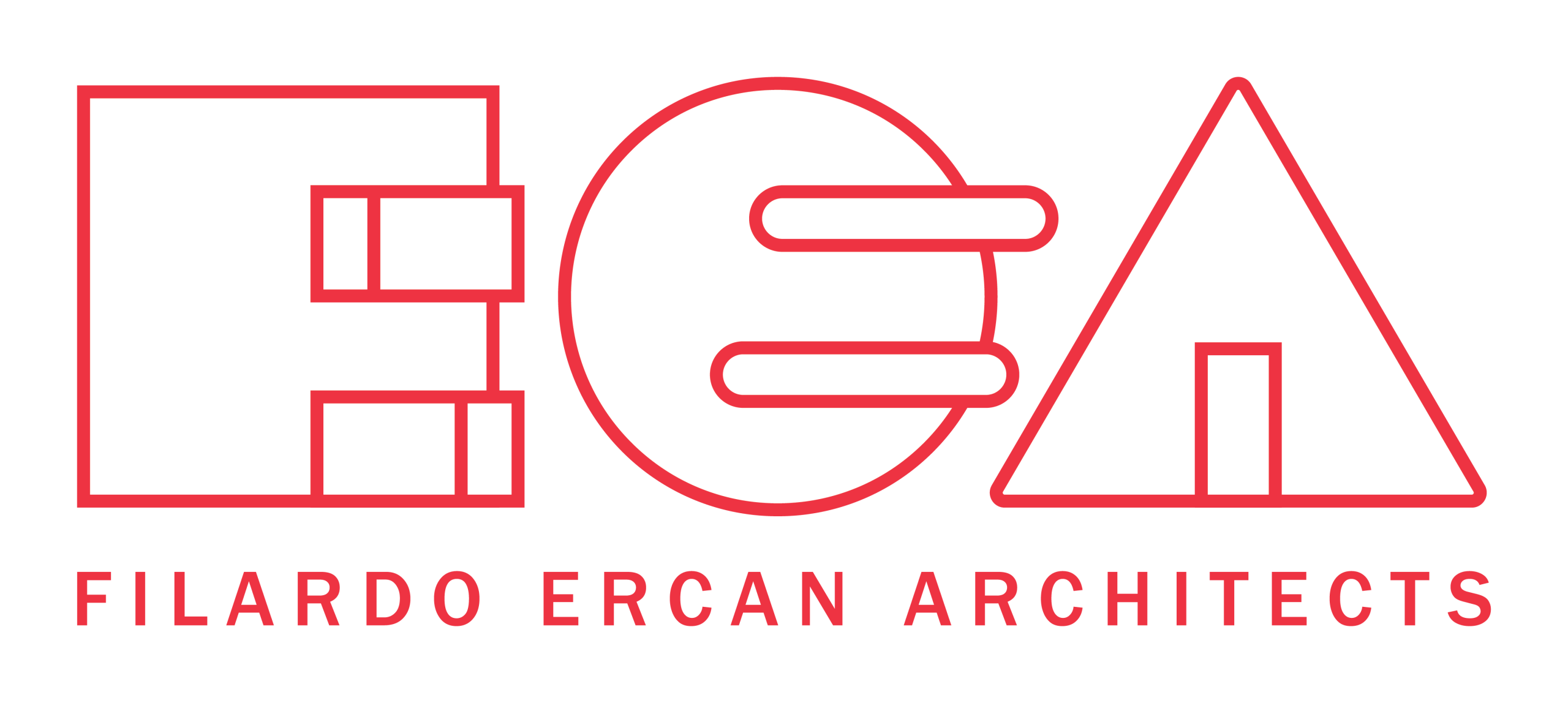 Filardo Ercan Architects logo with bold text in black and white design