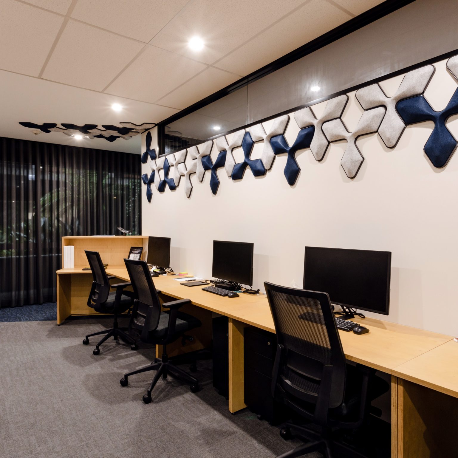 A contemporary office space interior, showcasing expert commercial interior design by a leading interior designer in Canberra