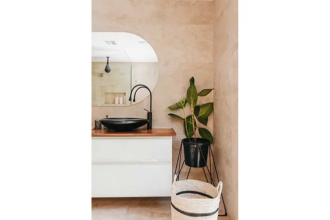 A luxurious and modern bathroom interior, showcasing impeccable interior design by renowned architects and interior designers in Canberra