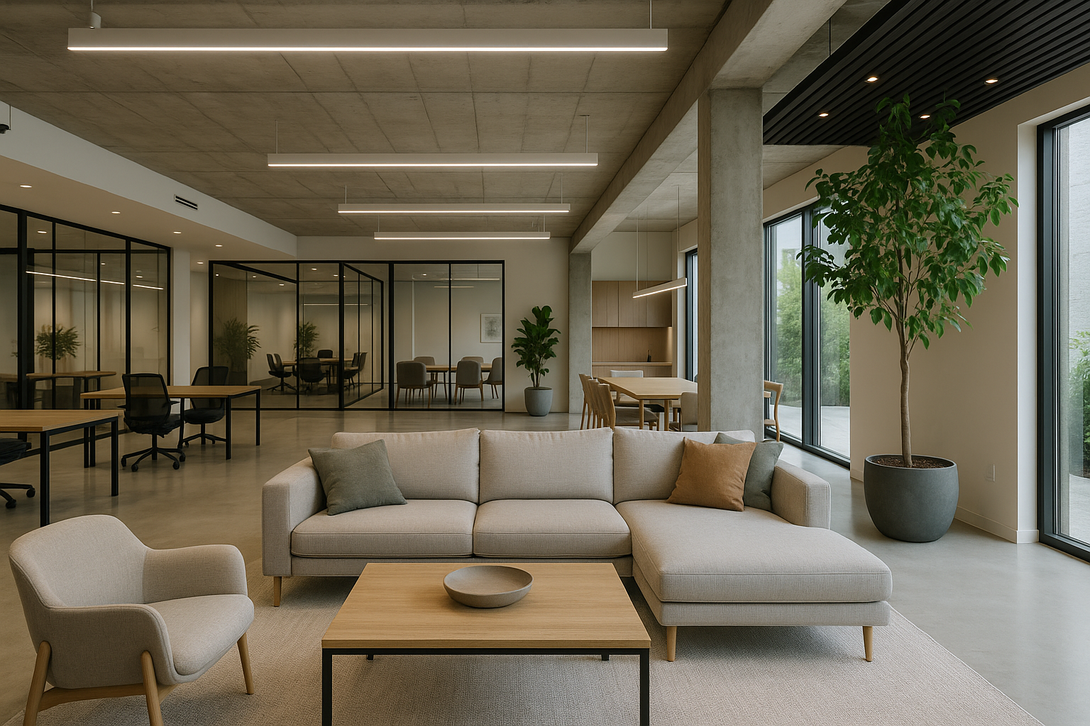 What makes a commercial space functional and aesthetically pleasing?